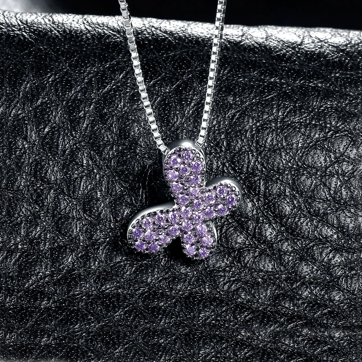 JewelryPalace Farfalla 0.5ct collana argento 925 viola