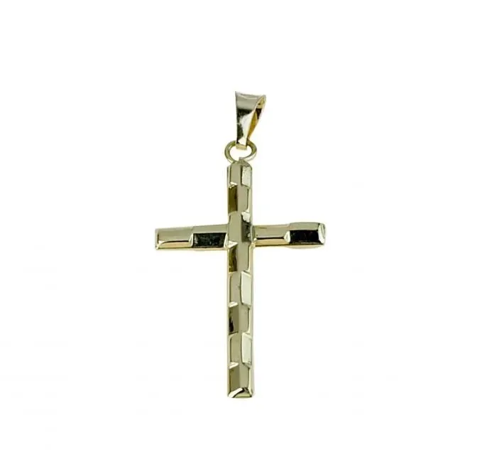 Gioielli Celiento Croce Scatolata Ciondolo Oro Giallo 18kt
