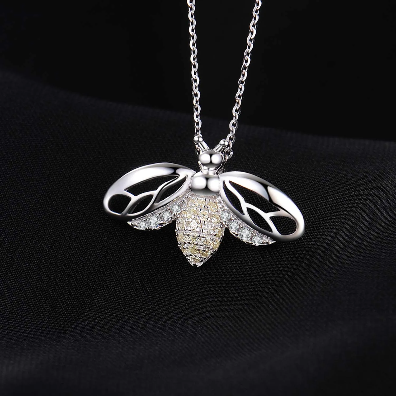 JewelryPalace Ali Vuote Collana Argento Dorato Zirconia