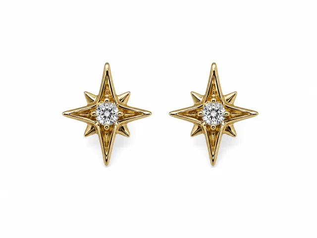 Victoria Jane Star orecchini oro topazio azzurro