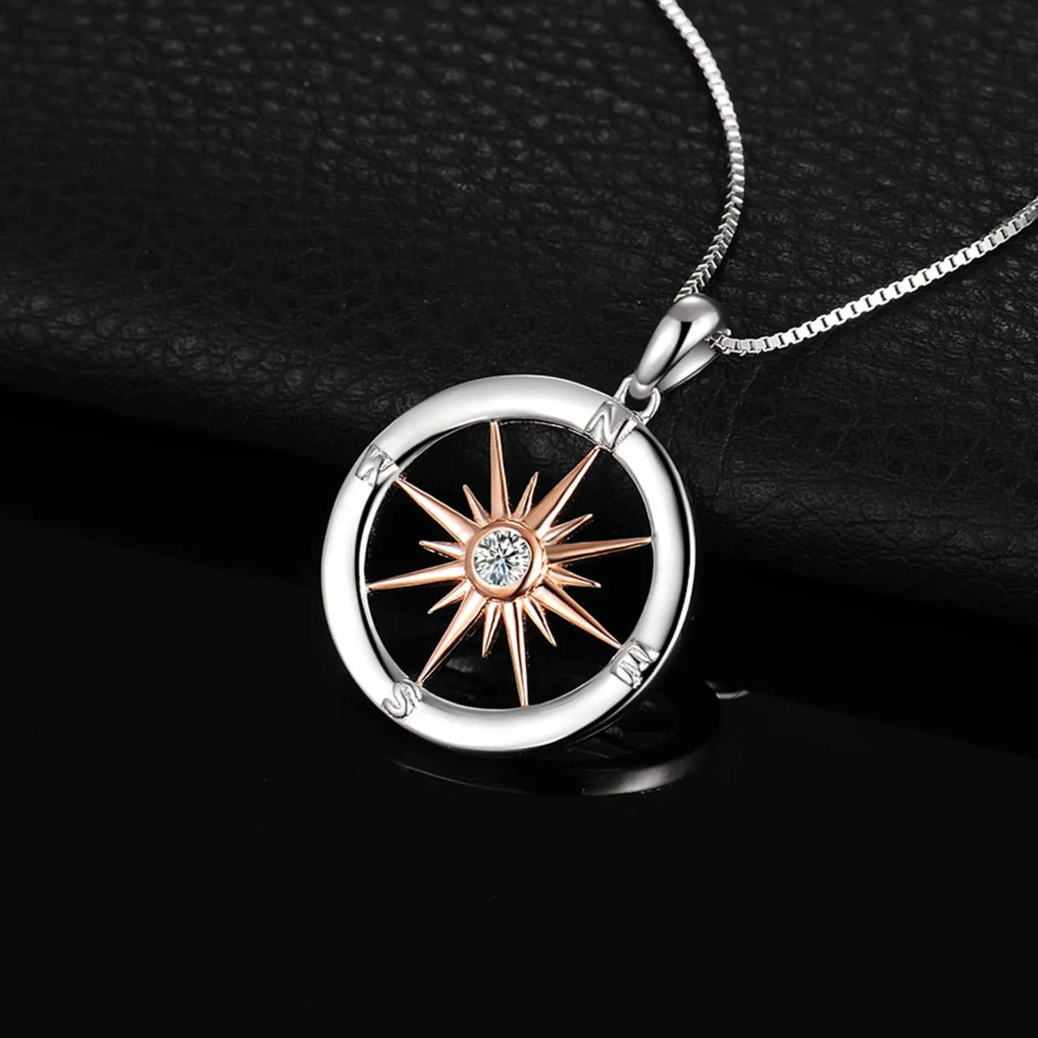 JewelryPalace Rosa dei Venti collana argento zirconi 45cm
