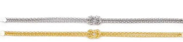 Gioielli Celiento Nodo bracciale argento 925 bicolore 2 pezzi