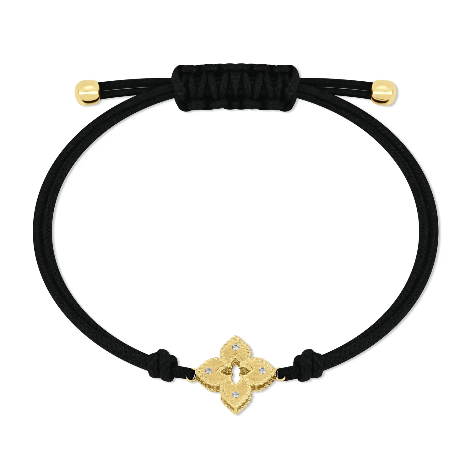 Roberto Coin Venetian Princess bracciale oro diamanti cordino