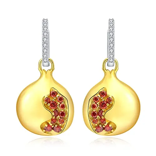 JewelryPalace Melograno 2.2ct Orecchini Pendenti Argento Rossi