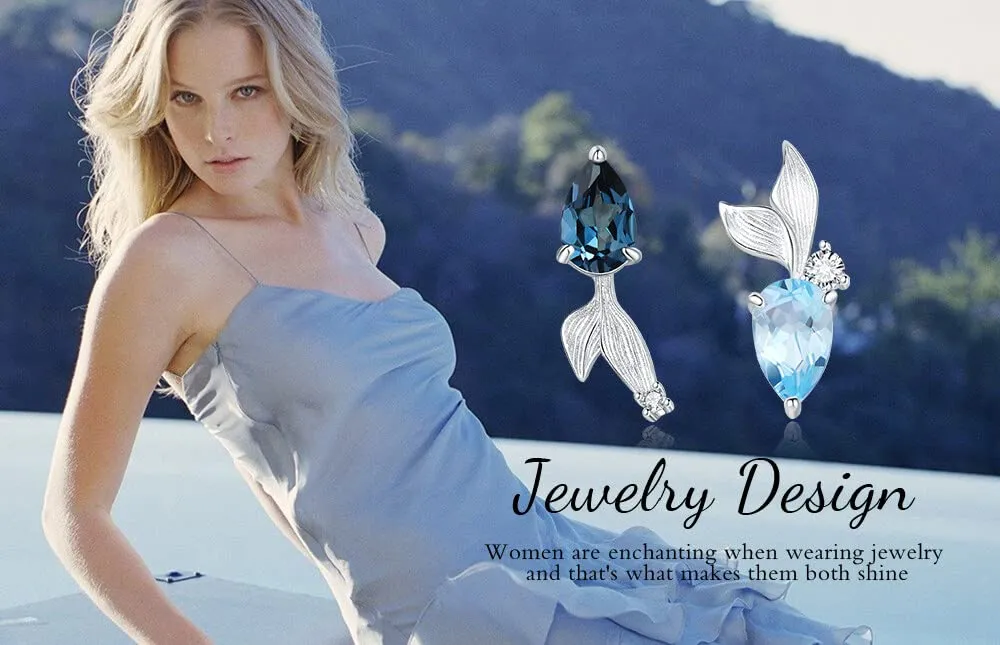 JewelryPalace Pesce 2ct Pera orecchini topazio Londra blu