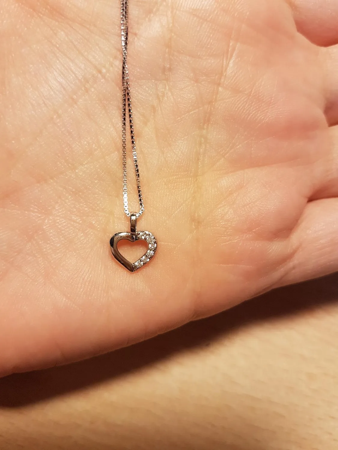 JewelryPalace Cuore collana argento ciondolo zirconia 43cm