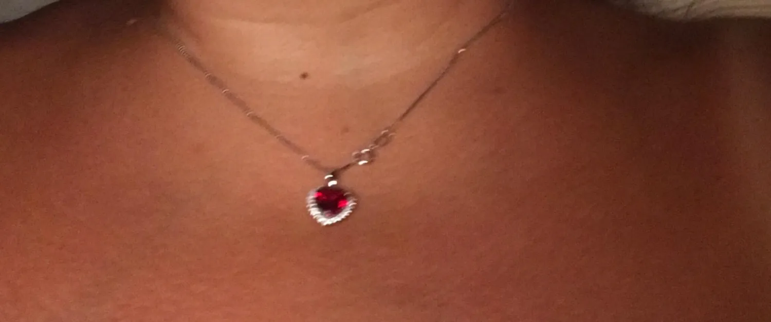 JewelryPalace Cuore 4ct Rubino collana argento 925 cuore