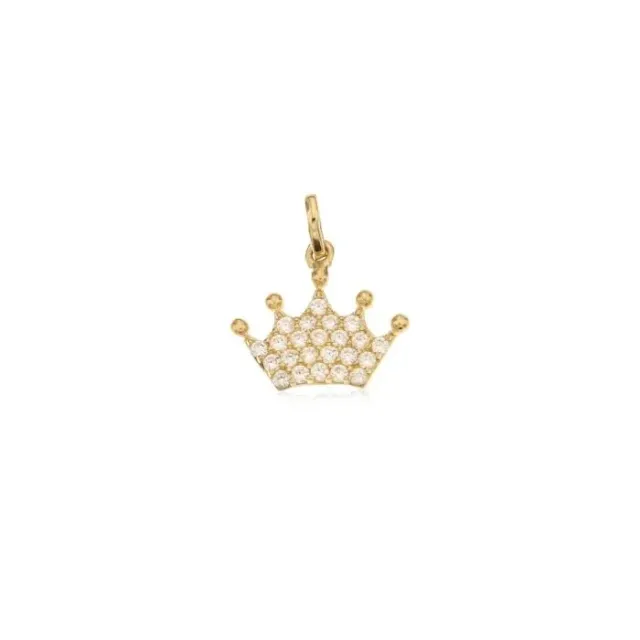 Gioielli Celiento corona ciondolo zaffiri oro giallo 18kt