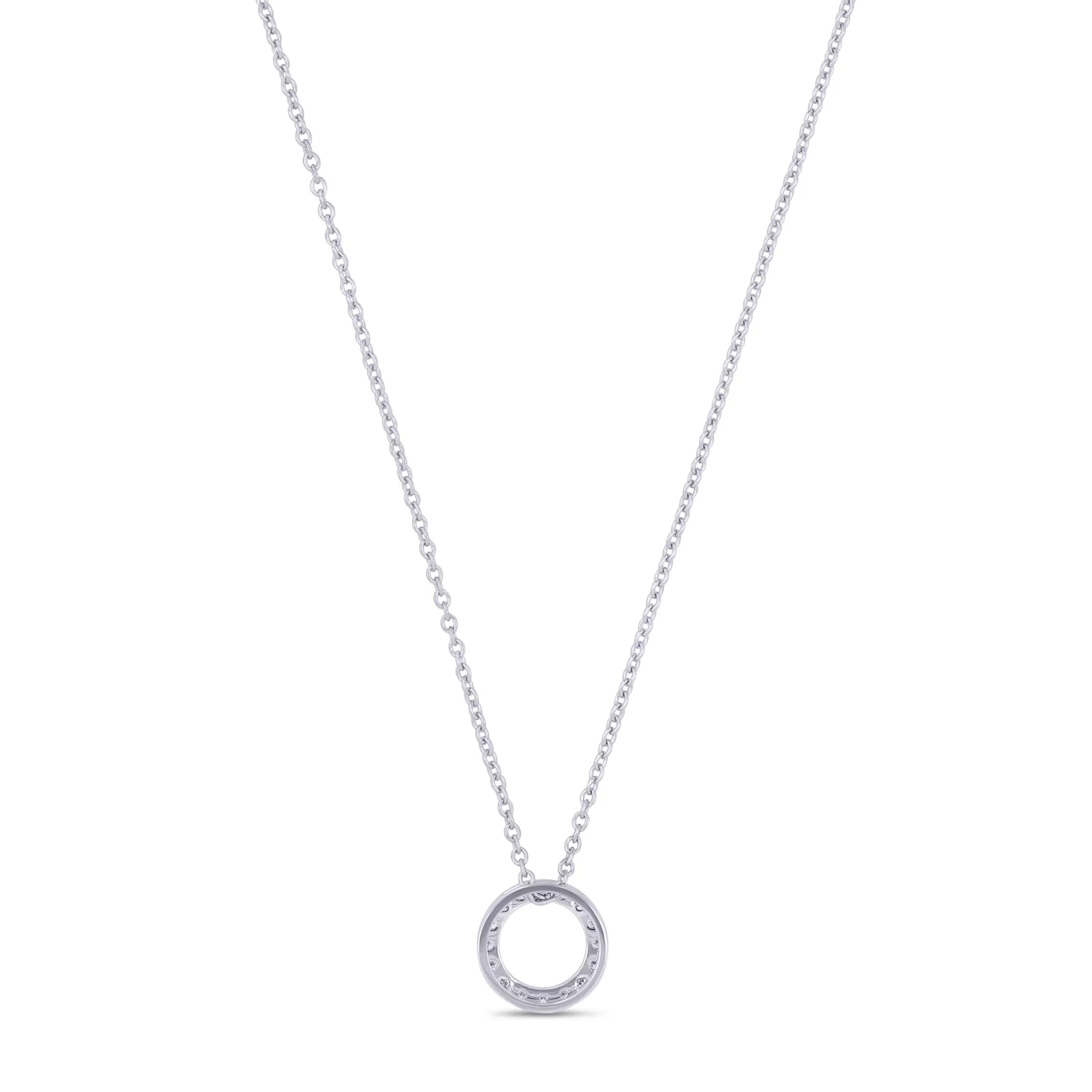 Roberto Coin Tiny Treasure Tondo collana oro bianco diamanti