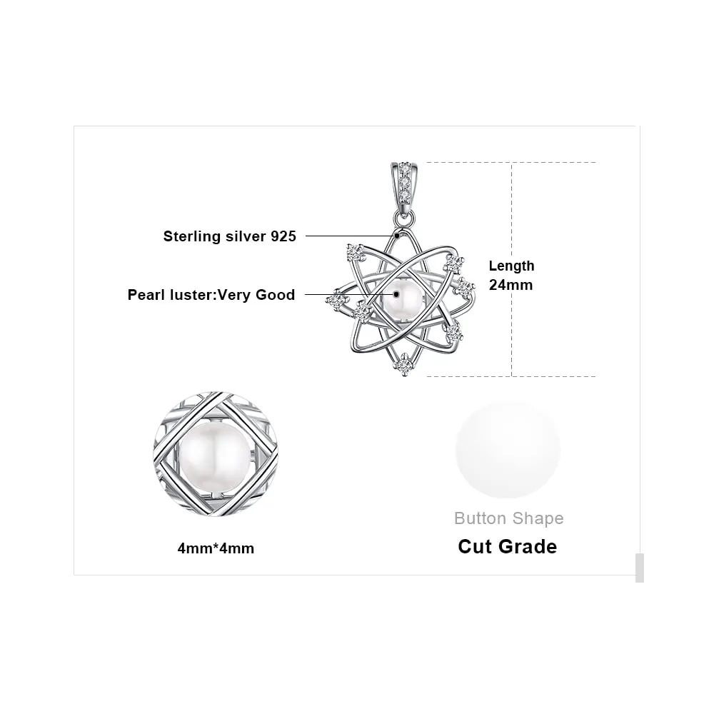 JewelryPalace Collana Galattico Perla Madreperla Argento 45cm