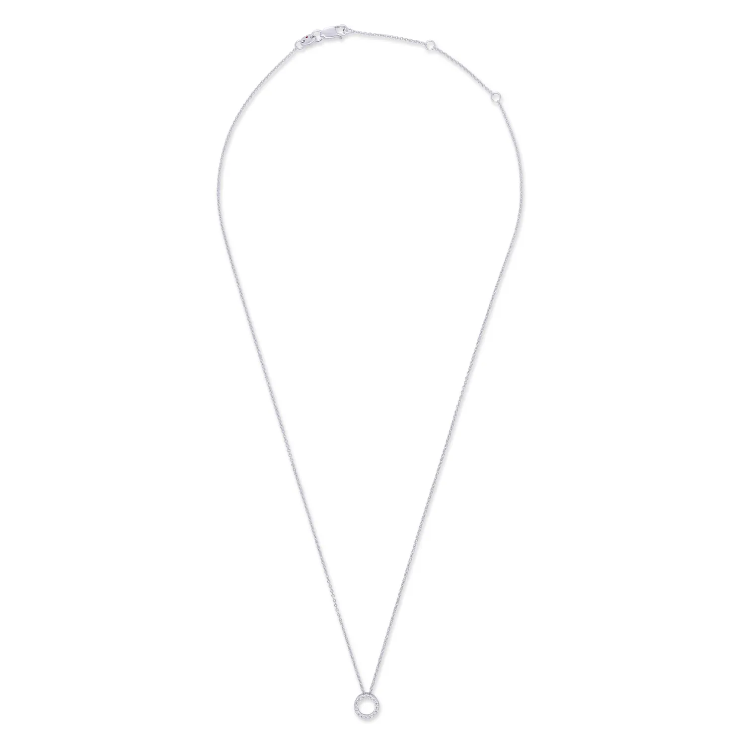 Roberto Coin Tiny Treasure Tondo collana oro bianco diamanti