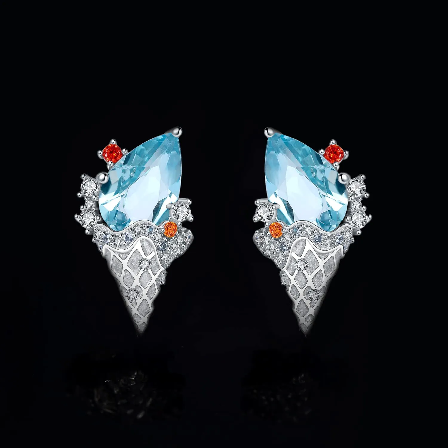 JewelryPalace Gelato 3.5ct Orecchini Argento Topazio