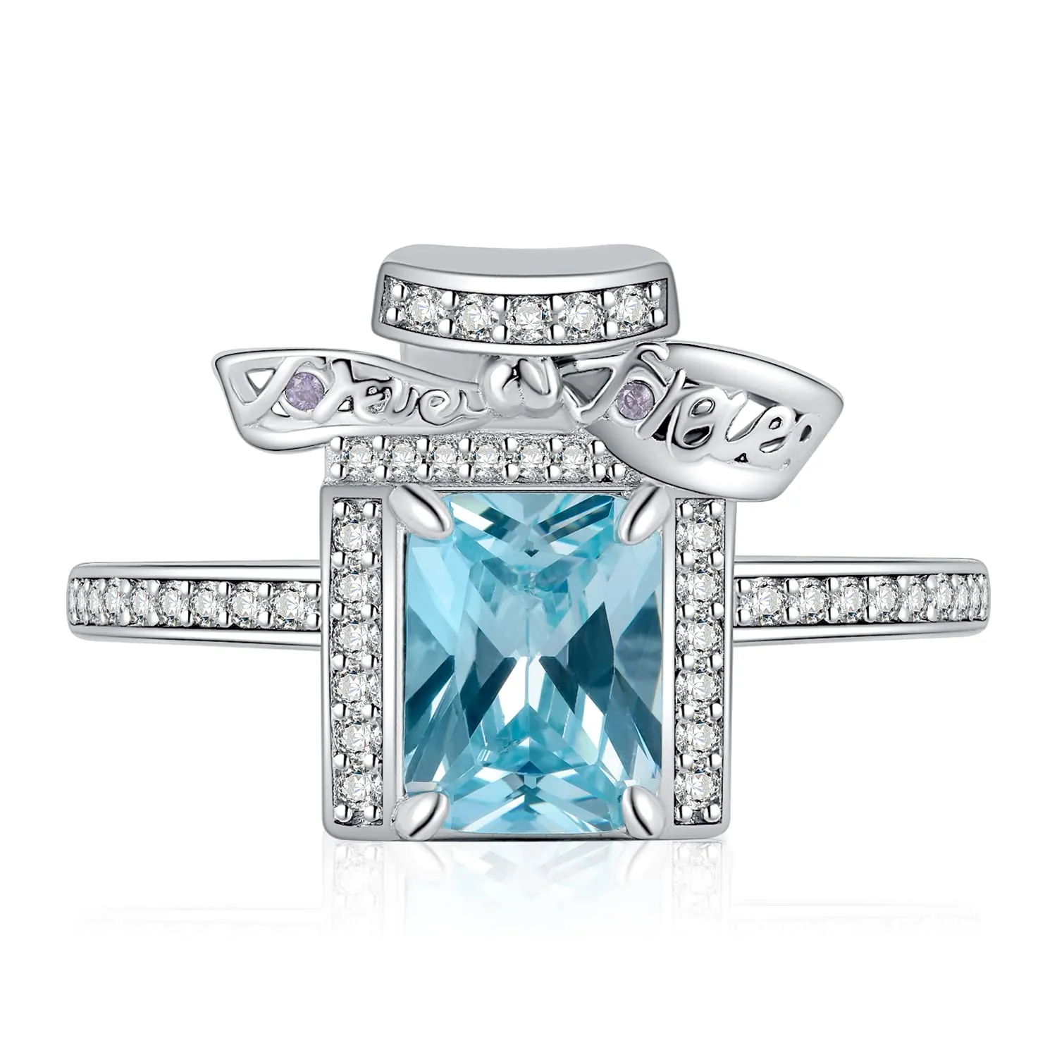 JewelryPalace Profumo 2.9ct Anello Argento Azzurro