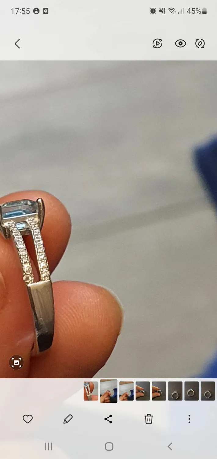 JewelryPalace Solitario Anello Topazio Blu Argento 925