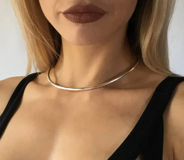 Victoria Jane Mya Torc collana collar argento 4 mm