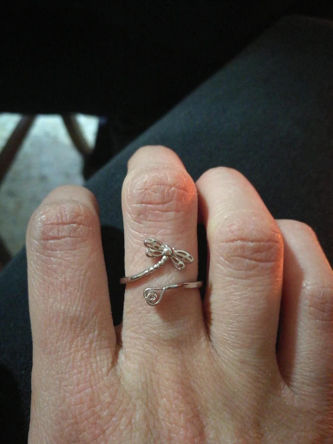JewelryPalace Libellula Anello Aperto Argento Regolabile
