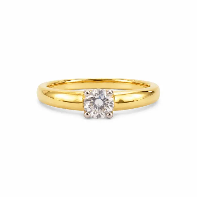 Victoria Jane 18ct Round Diamond anello oro diamante 0.25ct