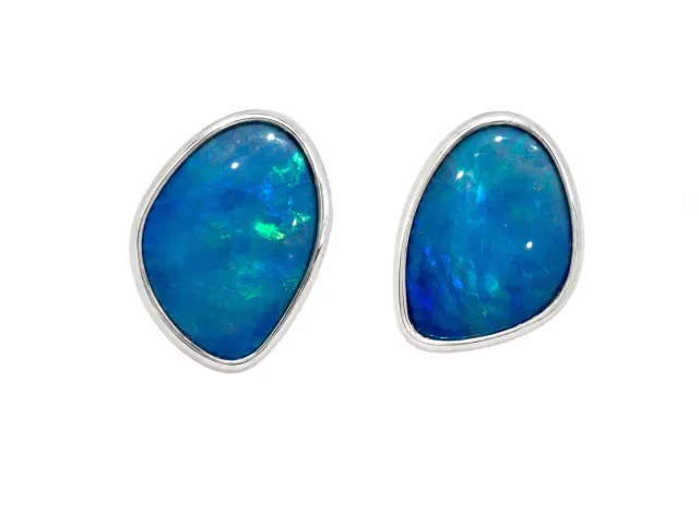 Victoria Jane Ocean Abyss orecchini lobo opale blu argento