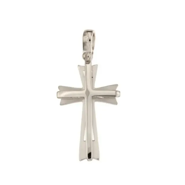 Gioielli Celiento croce oro bianco 18Kt ciondolo unisex