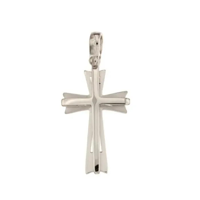 Gioielli Celiento croce oro bianco 18Kt ciondolo unisex