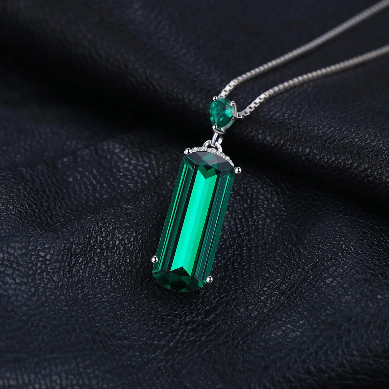 JewelryPalace 4.4ct Smeraldo Collana Argento 45cm Pietra Verde