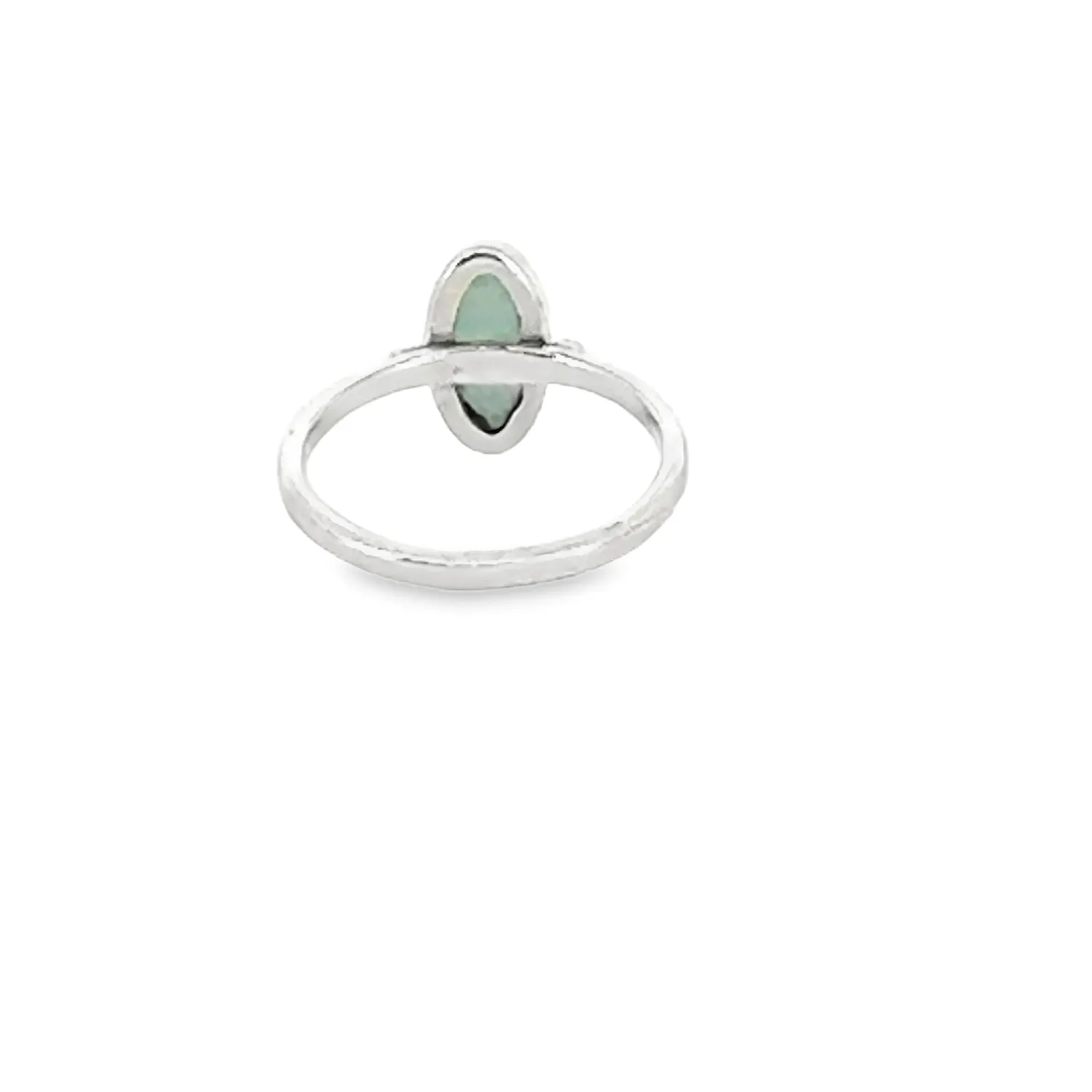 Victoria Jane Oval Blue Chalcedony anello argento pietra ovale