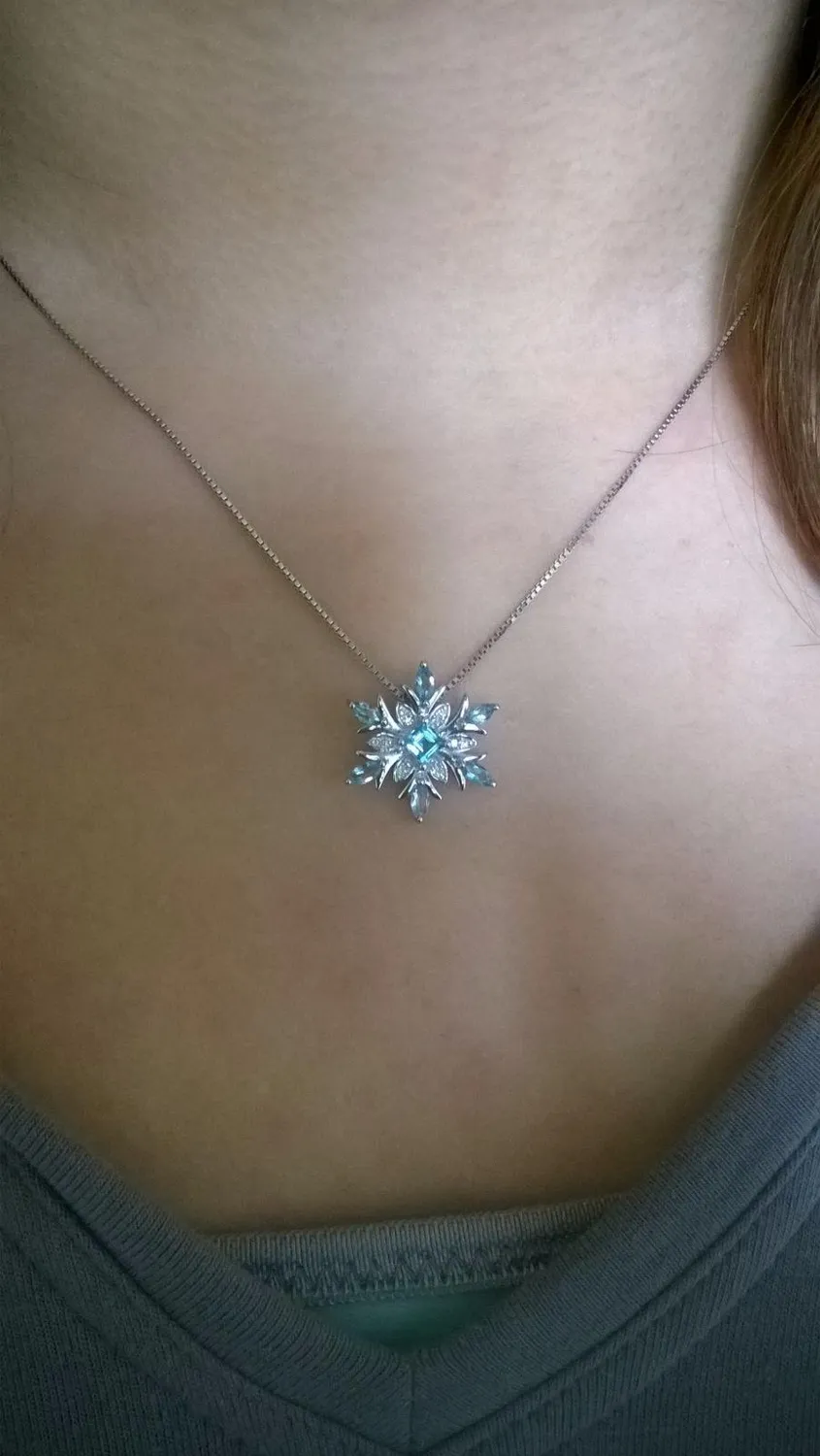 JewelryPalace Fiocco di Neve collana topazio argento 45cm