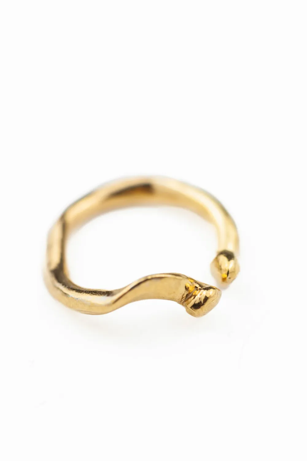 Flor Rubaja Jewelry Wave Water anello regolabile placcato oro