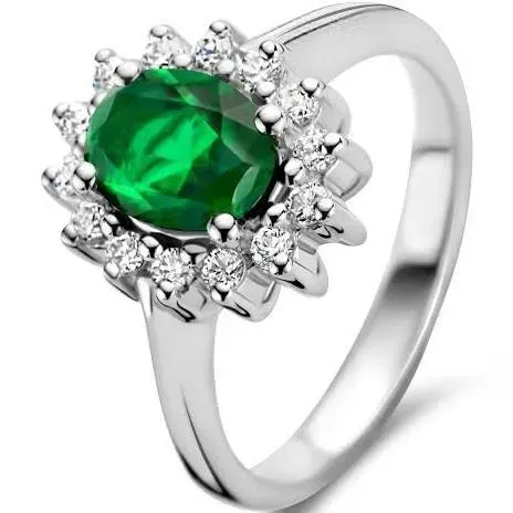 Gioielli Celiento Kate anello argento 925 pietra verde