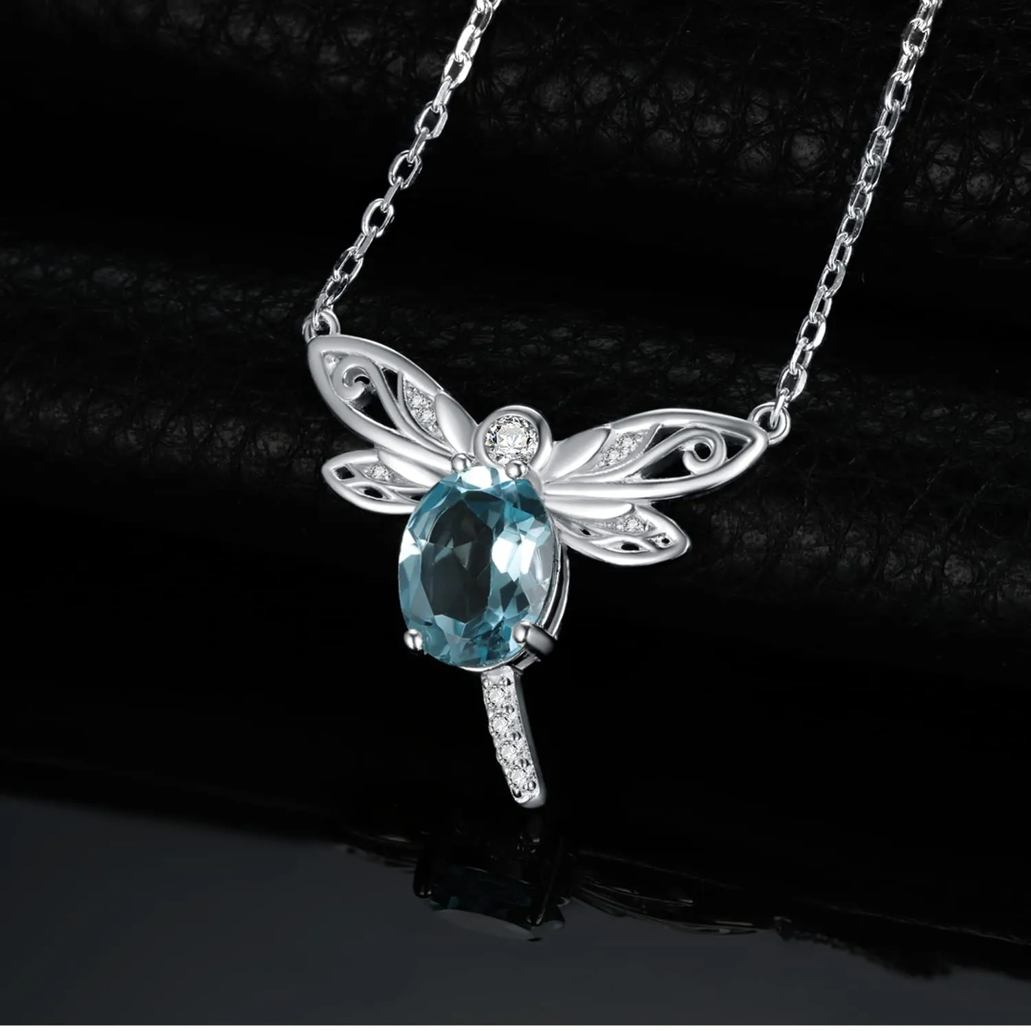 JewelryPalace Libellula 2.4ct collana topazio argento