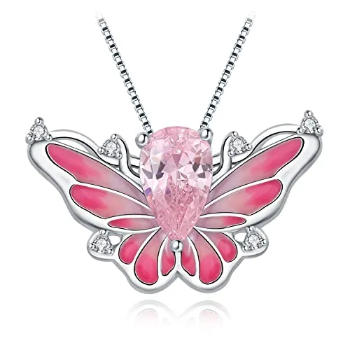JewelryPalace Farfalla 0.2ct collana argento smaltata