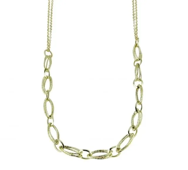 Gioielli Celiento collana oro giallo 18kt maglie ovali 45 cm