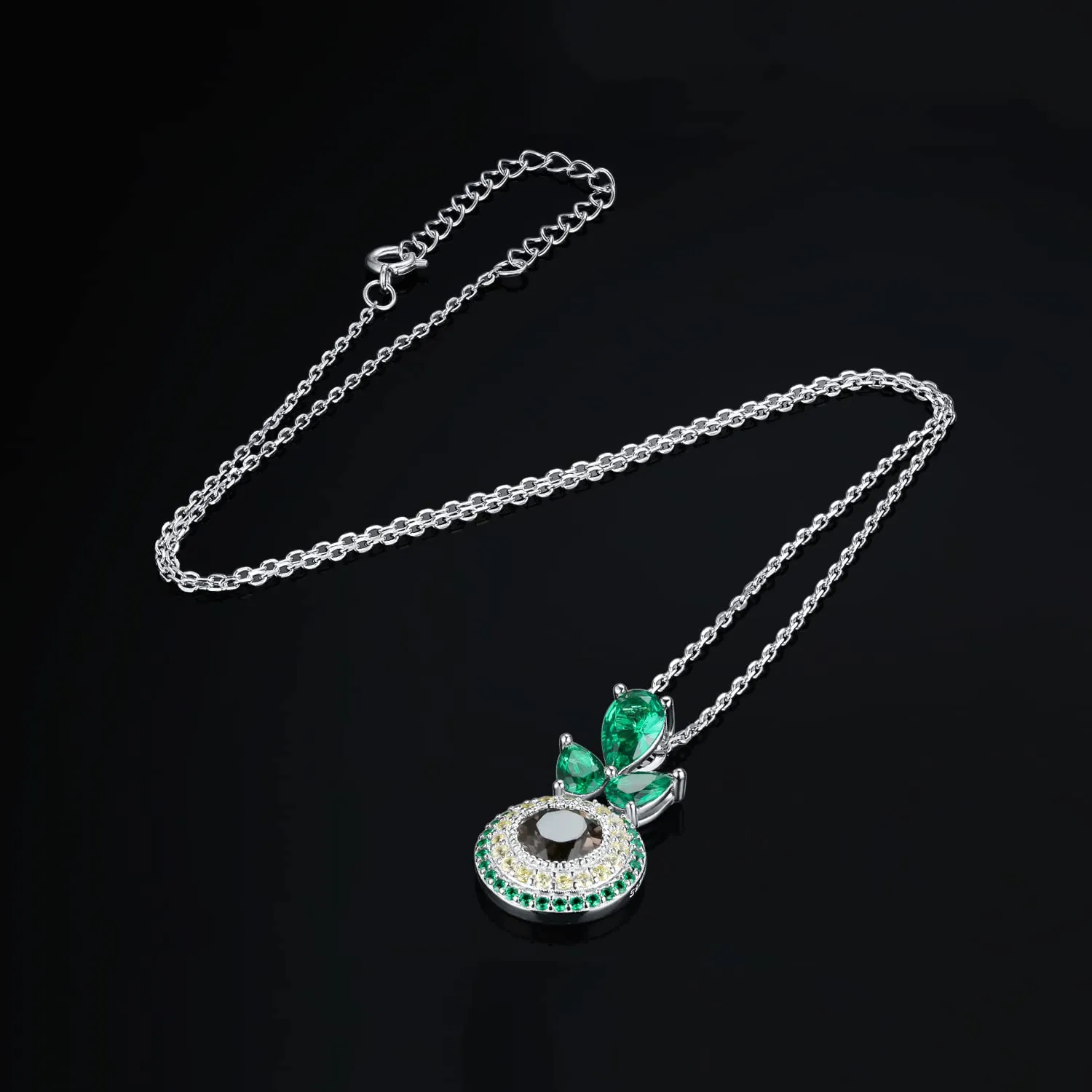 JewelryPalace Avocado 4ct Collana Argento Pera Verde 45cm