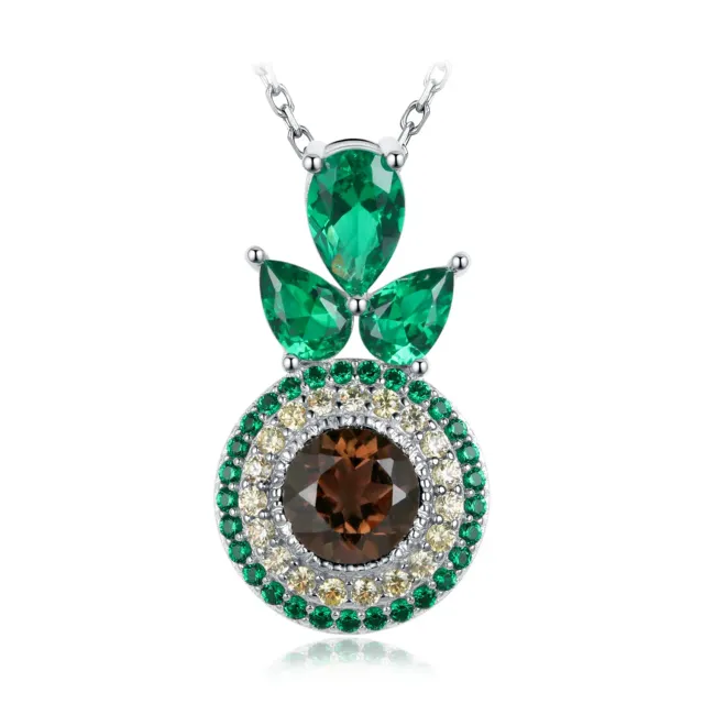 JewelryPalace Avocado 4ct Collana Argento Pera Verde 45cm