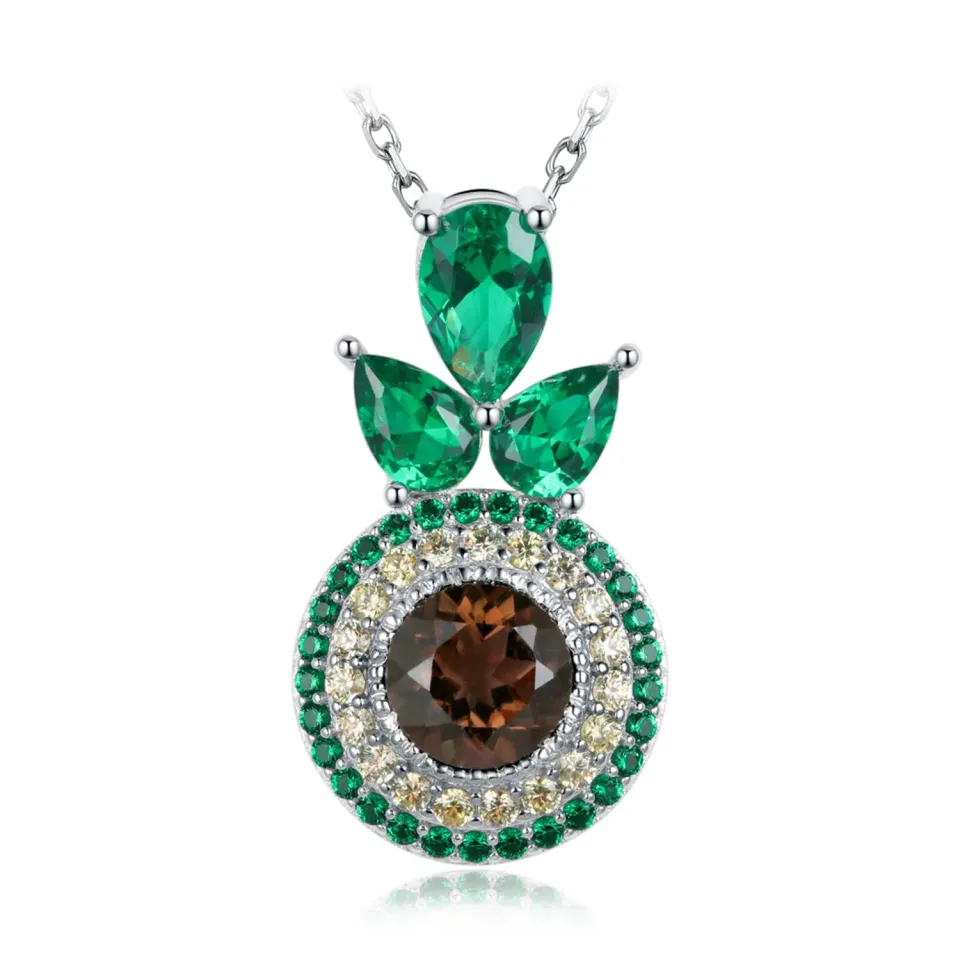 JewelryPalace Avocado 4ct Collana Argento Pera Verde 45cm