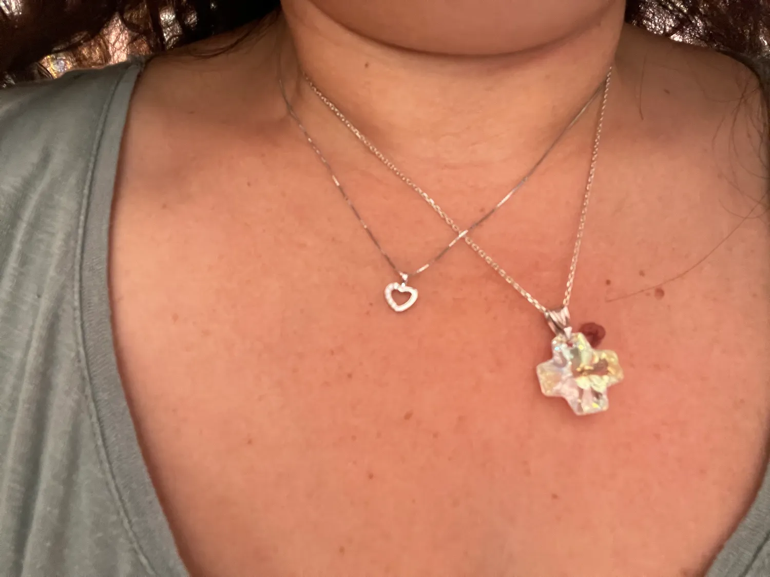 JewelryPalace Cuore collana argento ciondolo zirconia 43cm