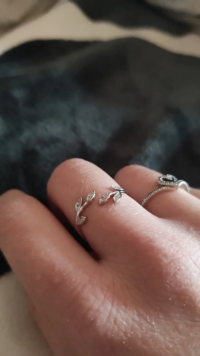 JewelryPalace Foglia di Olivo Anello Argento Regolabile