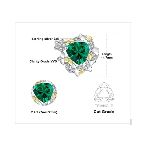 JewelryPalace Budino di Riso 2.5ct orecchini smeraldo verde