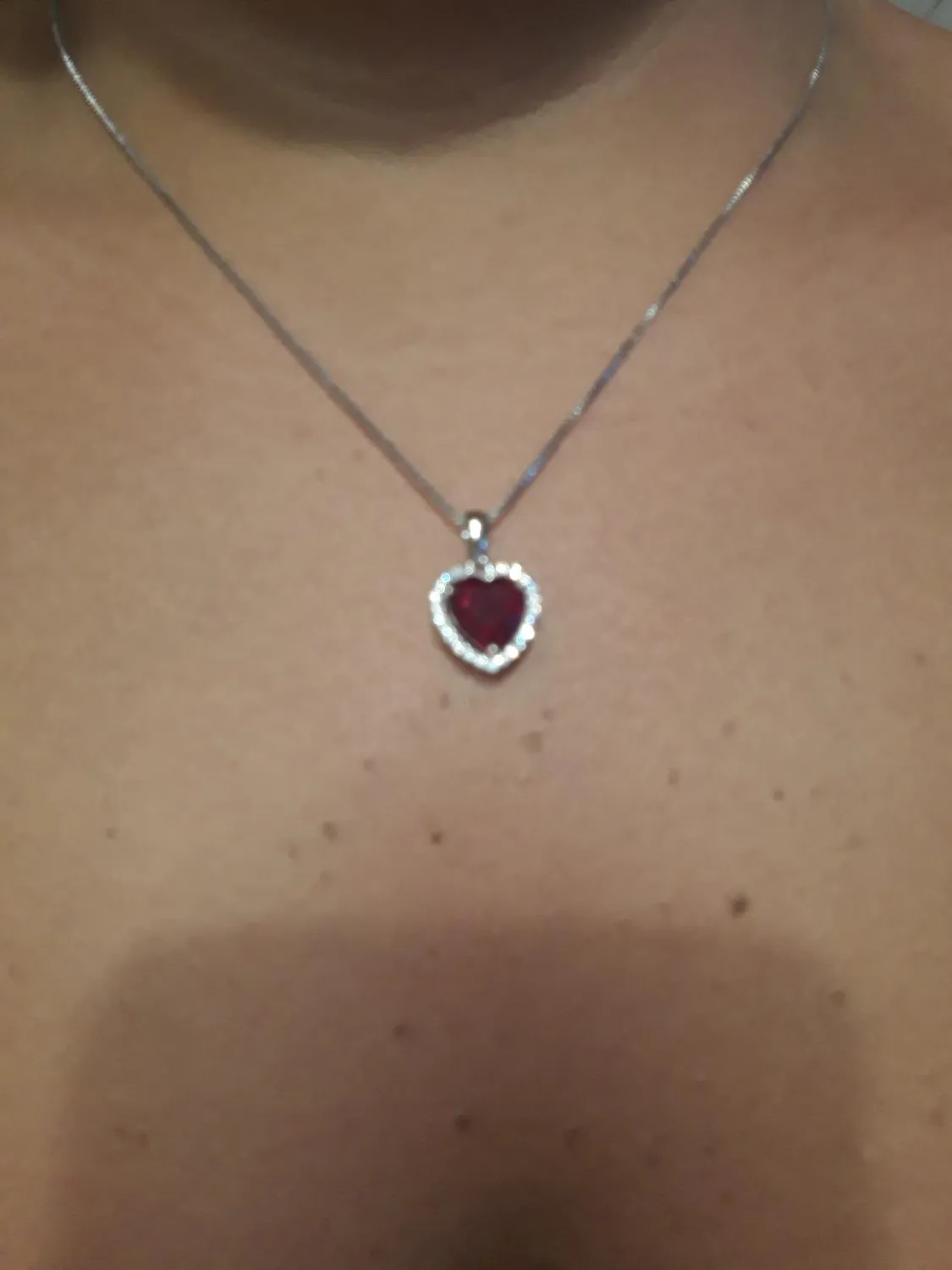 JewelryPalace Cuore 4ct Rubino collana argento 925 cuore