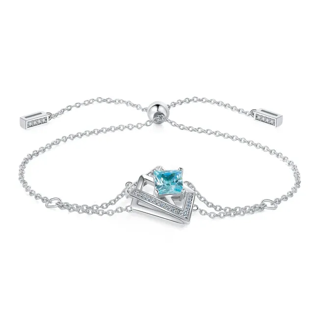 JewelryPalace Blu Principessa bracciale argento 925 zirconia 1.8ct