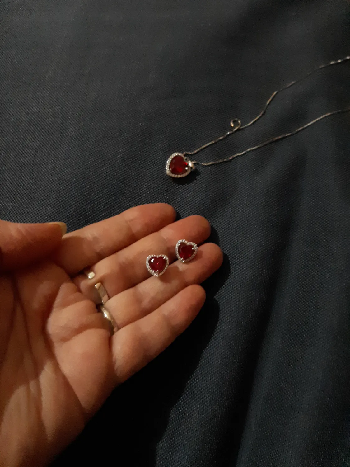 JewelryPalace Cuore 4ct Rubino collana argento 925 cuore