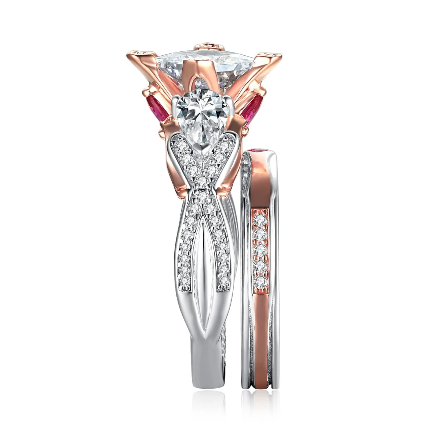 JewelryPalace Vintage Halo anello infinito argento 925 zirconia