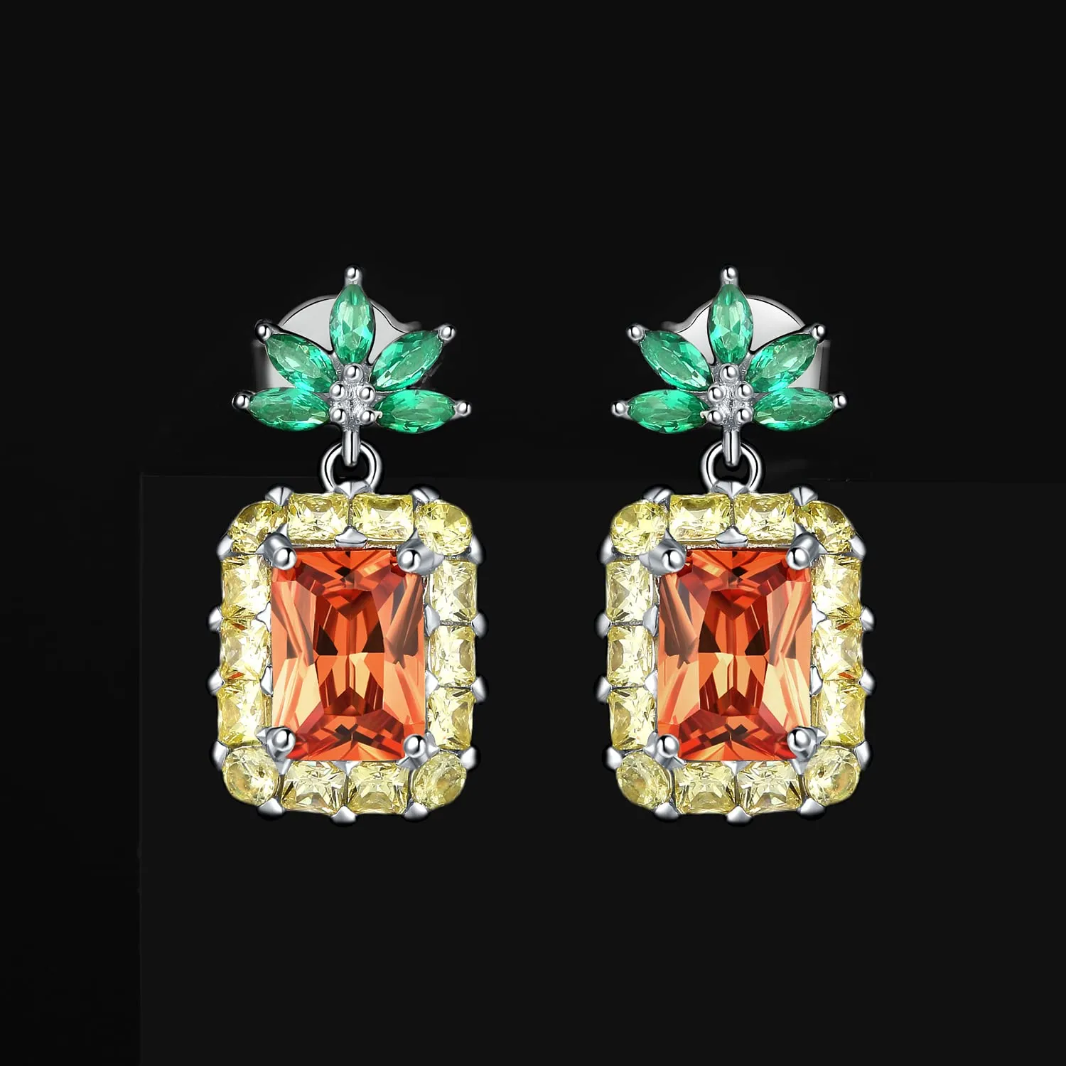 JewelryPalace Ananas Orecchini Argento Zirconia Gialla 5.9ct
