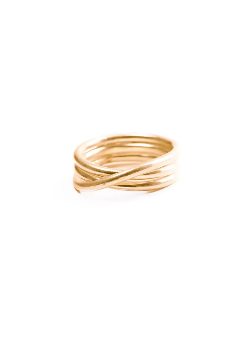 Flor Rubaja 3 Giri anello spirale placcato oro