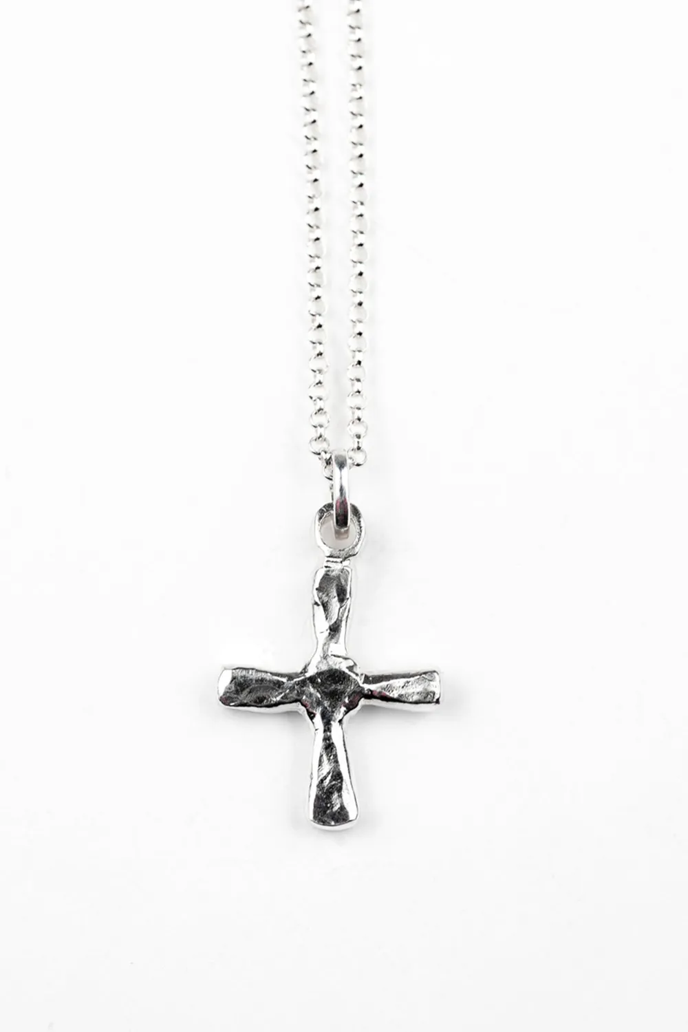 Flor Rubaja Croce Grande collana argento 42 cm