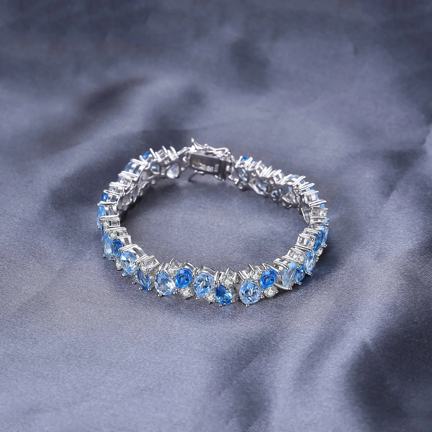 JewelryPalace 23ct Tennis bracciale argento topazio London