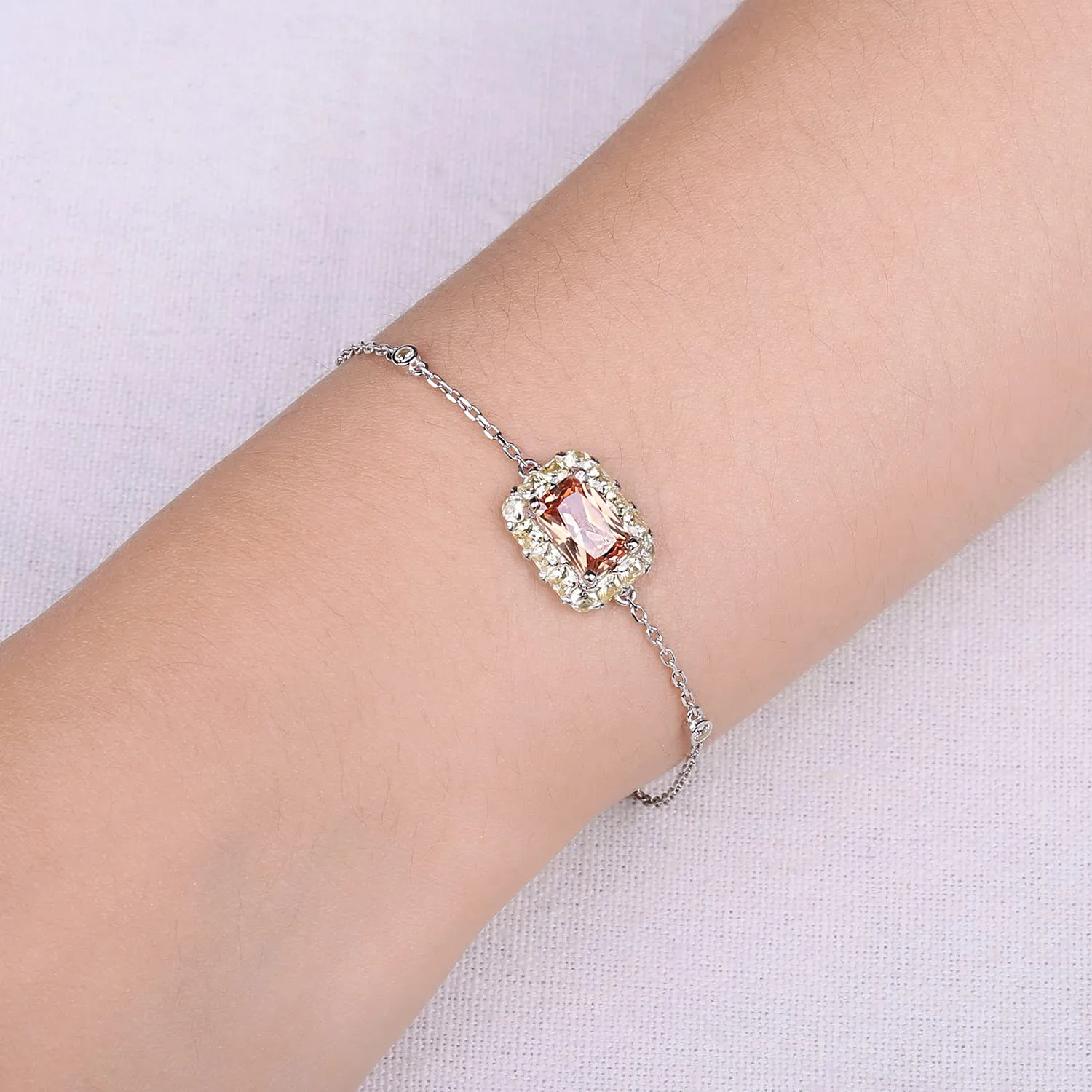 JewelryPalace Ananas 3.5ct Bracciale Argento 925 Champagne