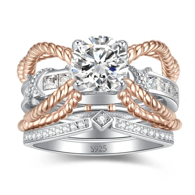 JewelryPalace Cuore Puzzle Anello Argento Solitario