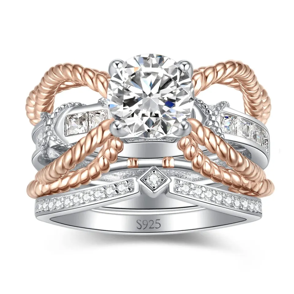 JewelryPalace Cuore Puzzle Anello Argento Solitario