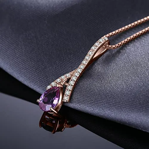 JewelryPalace Infinito Collana alessandrite viola oro rosa